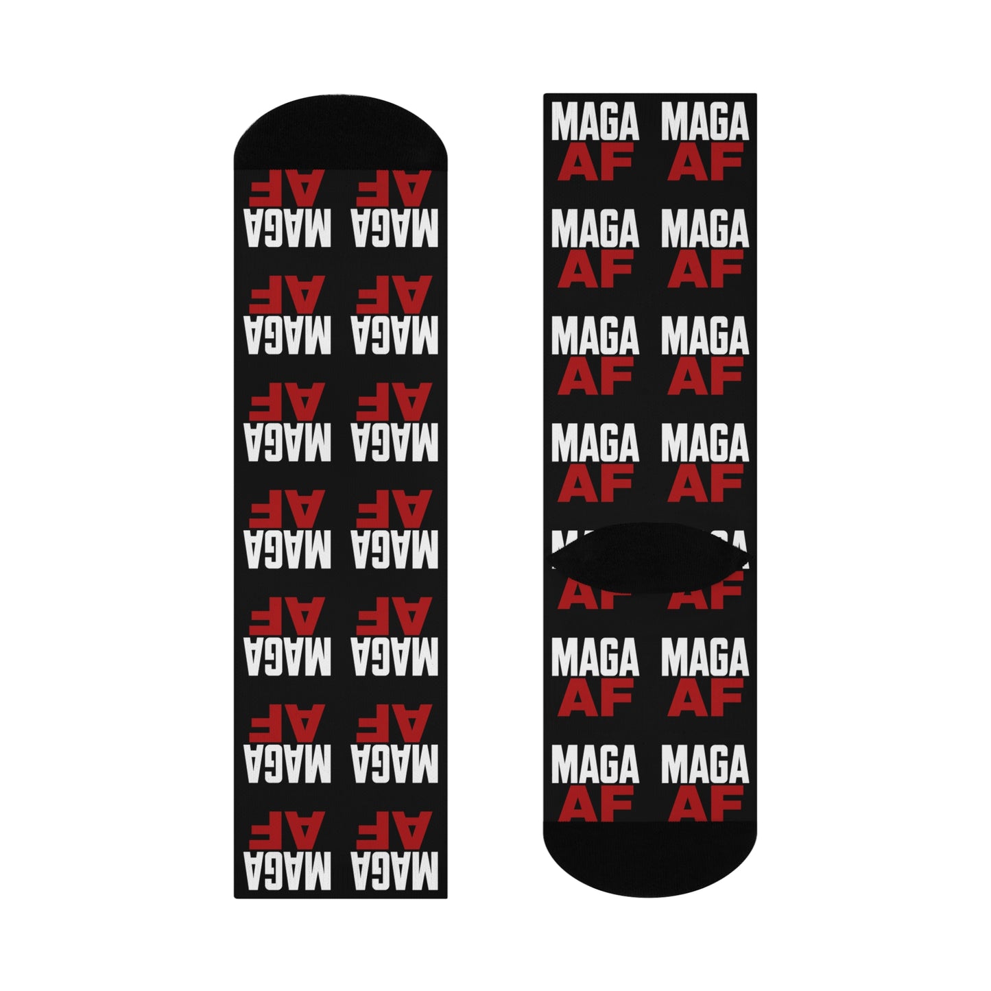 MAGA AF Crew Socks — Cushioned Political Statement Socks for Patriotic Supporters