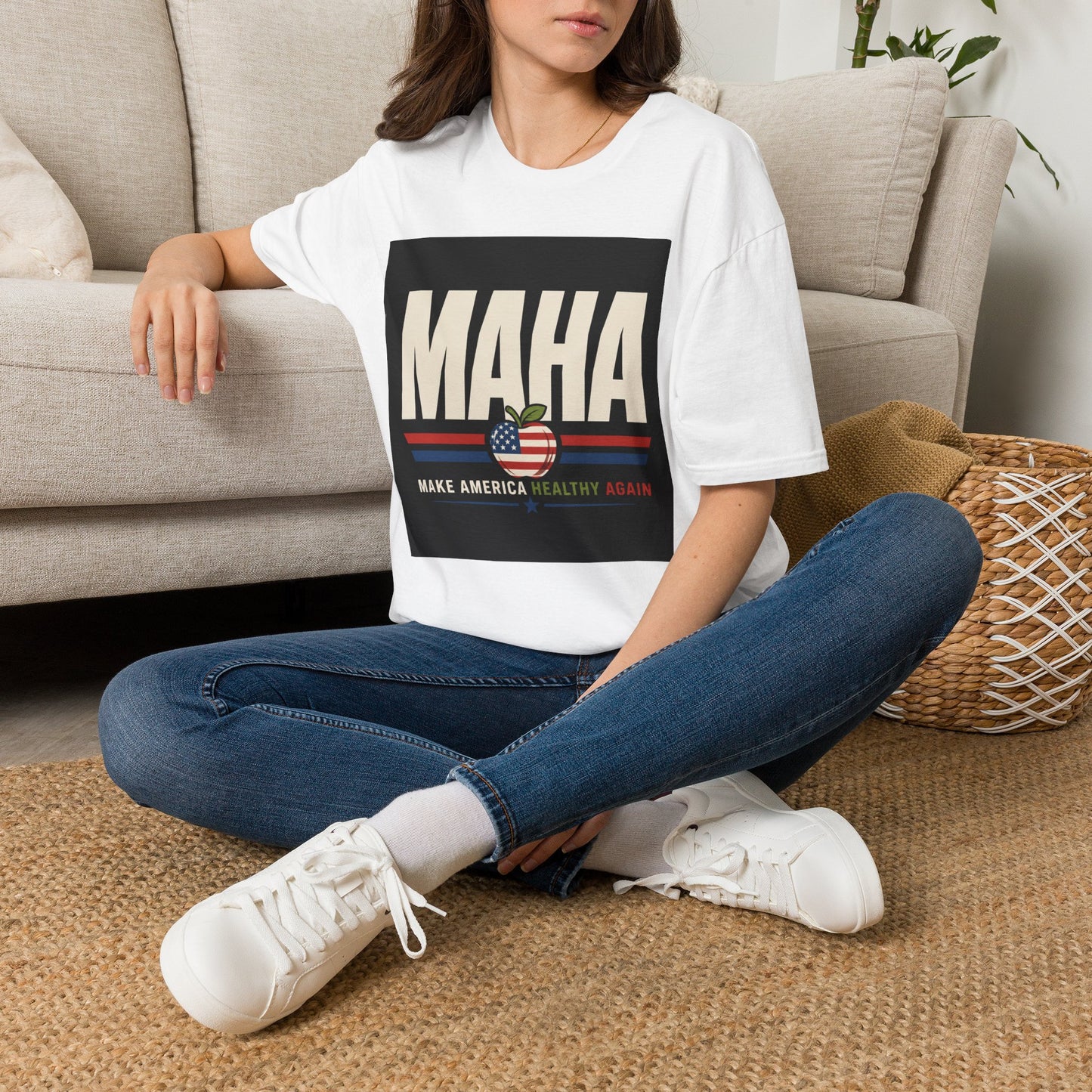 MAHA Retro Graphic T-Shirt — Make America Healthy Again Patriotic Tee