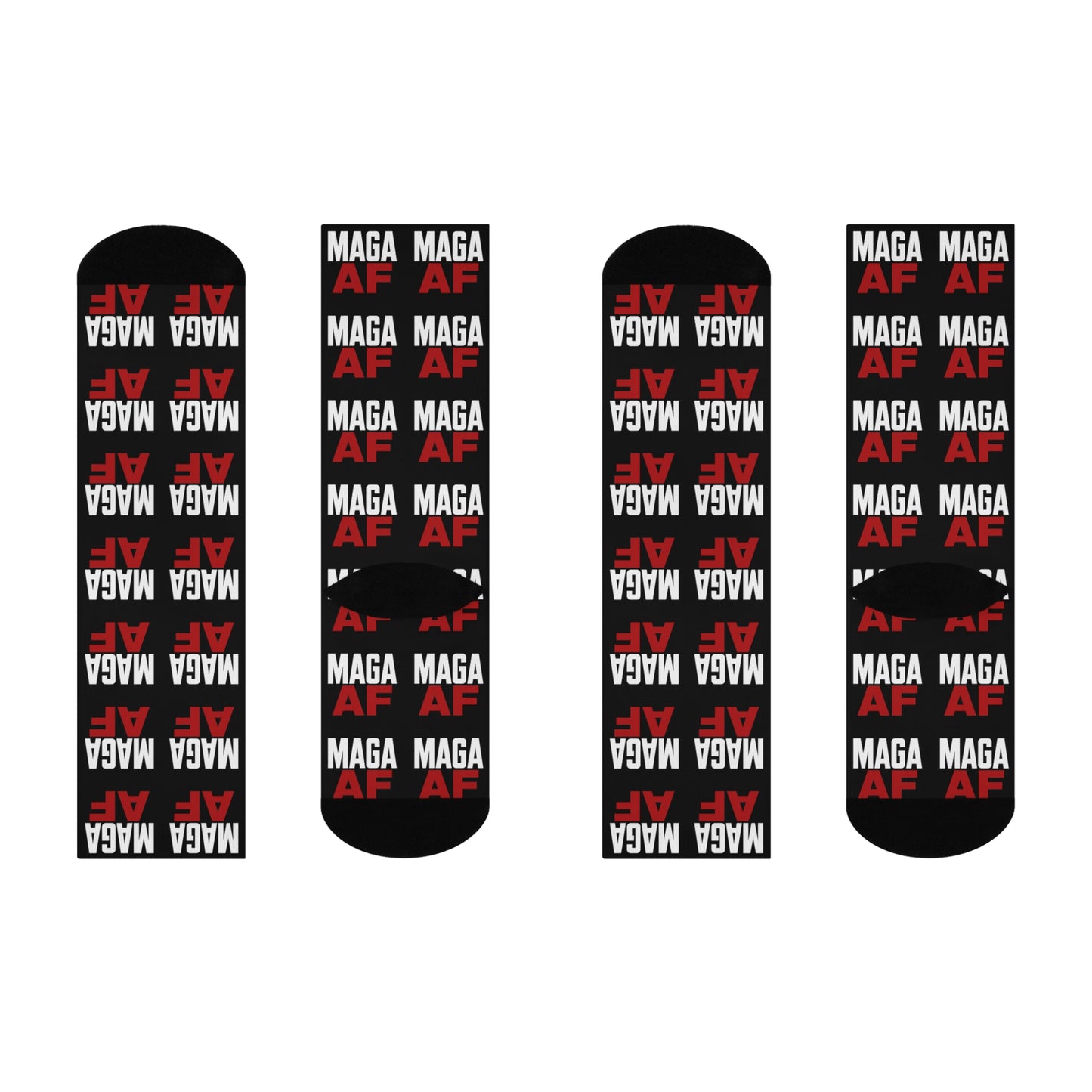 MAGA AF Crew Socks — Cushioned Political Statement Socks for Patriotic Supporters