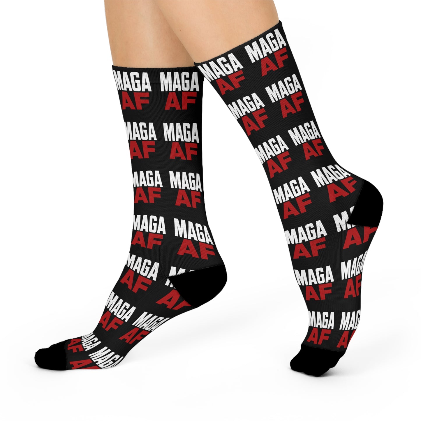 MAGA AF Crew Socks — Cushioned Political Statement Socks for Patriotic Supporters