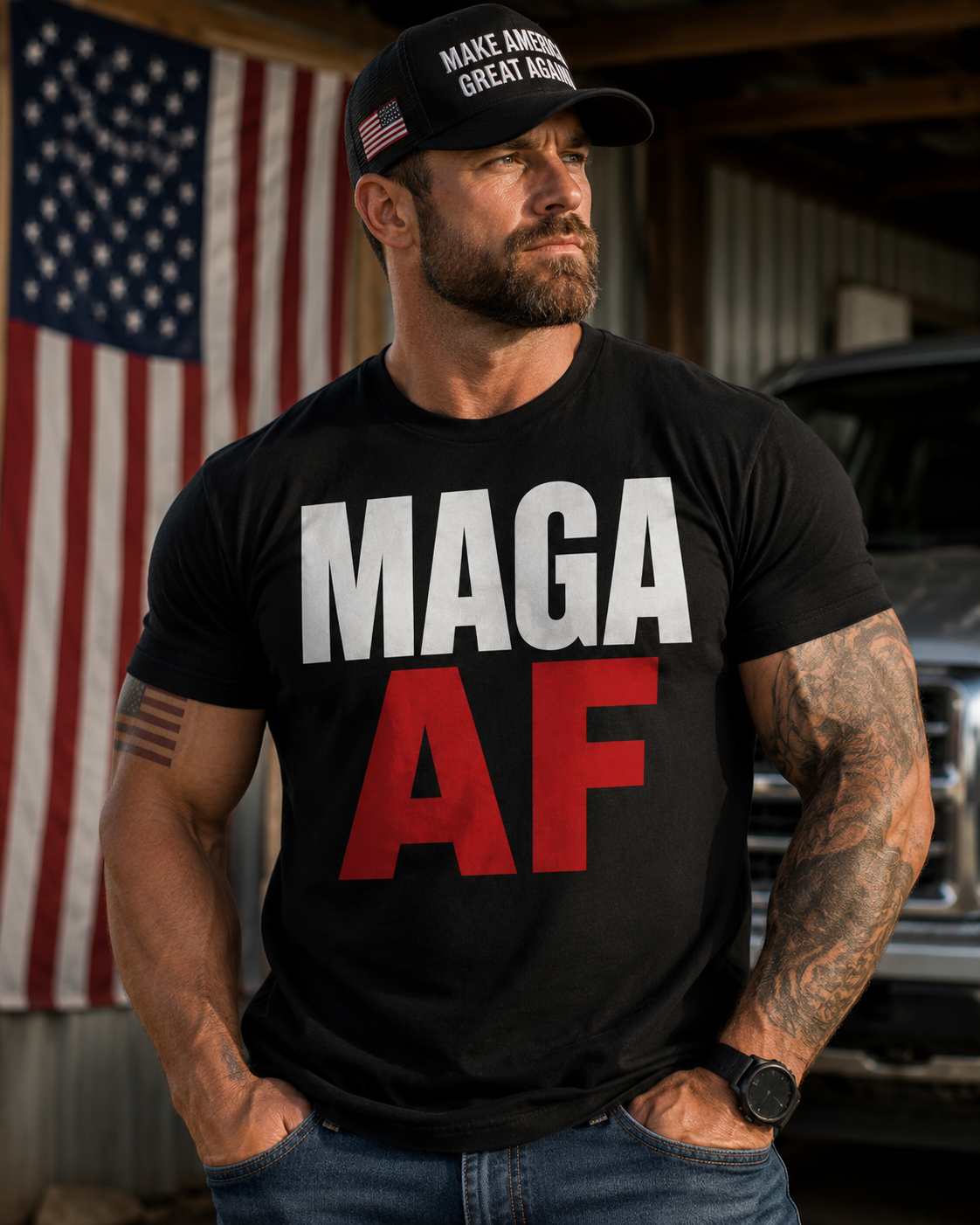 MAGA AF T-Shirt — Bold Political Statement Tee