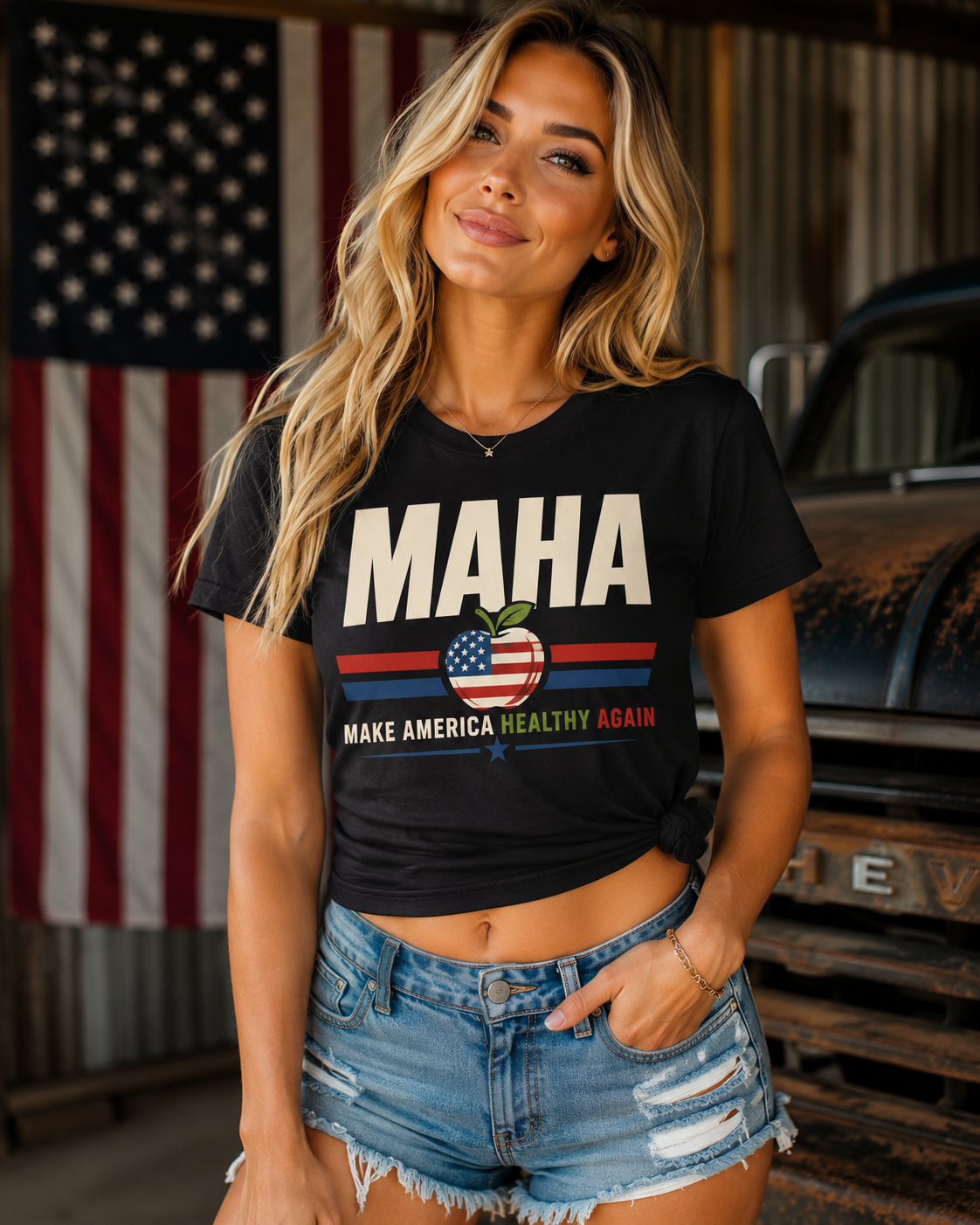 MAHA Retro Graphic T-Shirt — Make America Healthy Again Patriotic Tee