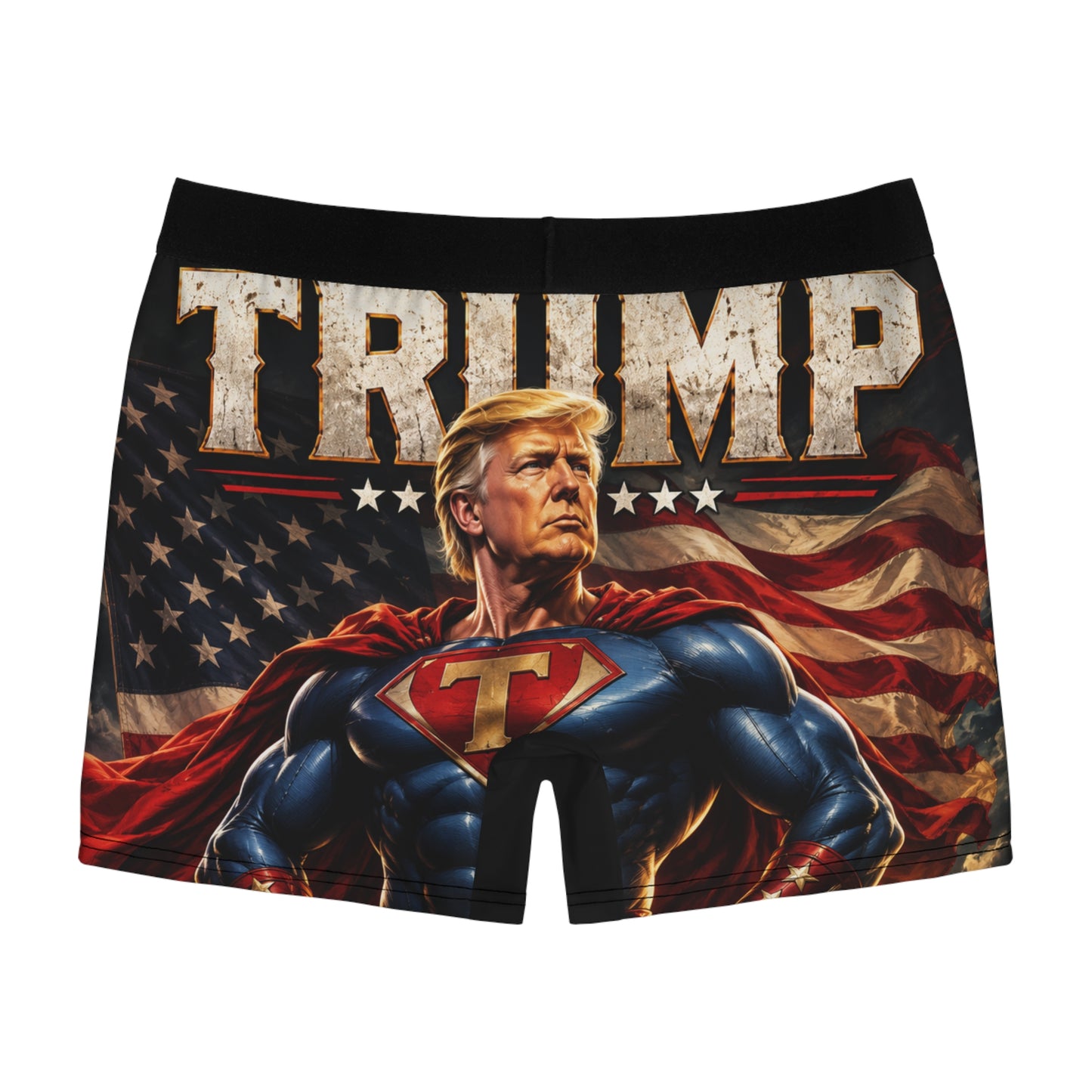 Patriotic Political Boxer Briefs — MAGA Proud American Flag Design