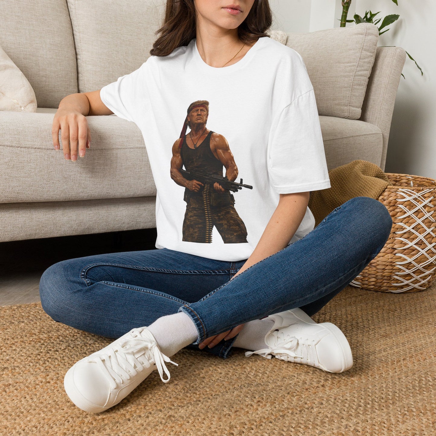 Action Hero Soldier T-Shirt — Vintage Bandana Warrior Graphic Tee