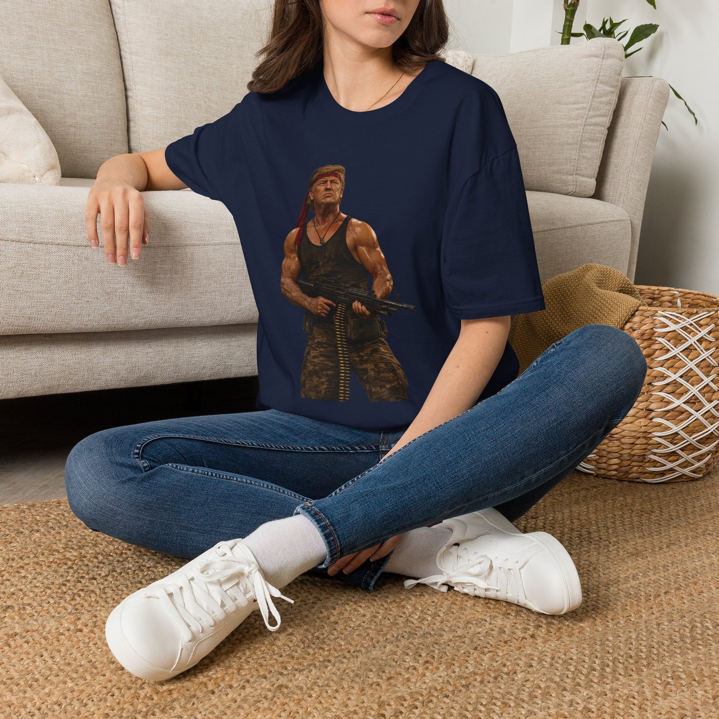 Action Hero Soldier T-Shirt — Vintage Bandana Warrior Graphic Tee